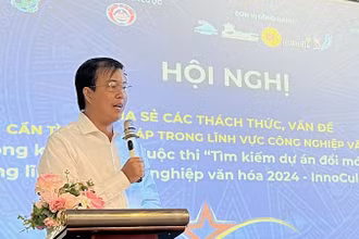Đại biểu phát biểu tại hội nghị.