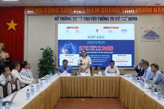 Quang cảnh họp báo công bố sự kiện Hội thảo và Triển lãm An toàn thông tin khu vực phía nam 2023.