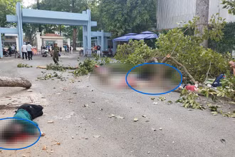 Hiện trường vụ tai nạn.