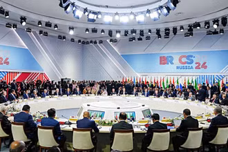 Hội nghị thượng đỉnh Nhóm BRICS ở Nga năm 2024. Ảnh: AP