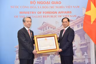 Phó Thủ tướng Chính phủ, Bộ trưởng Bộ Ngoại giao Bùi Thanh Sơn trao tặng Huân chương Hữu nghị của Nhà nước Việt Nam cho đồng chí Hùng Ba, Đại sứ đặc mệnh toàn quyền nước Cộng hòa nhân dân Trung Hoa tại Việt Nam