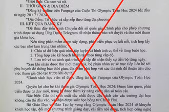 Văn bản trên mạng xã hội giả mạo Bộ Giáo dục và Đào tạo mời tham gia Olympic Toán học.