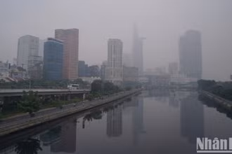 Sáng sớm Thành phố Hồ Chí Minh xuất hiện sương mù dày đặc, nồng độ bụi mịn cao gấp hàng chục lần mức cho phép. 