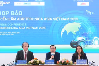 Họp báo công bố Triển lãm Agritechnica Asia Việt Nam 2025, với chủ đề “Thúc đẩy sáng kiến xanh ở Đông Nam Á”, chiều 14/2, tại Hà Nội. 