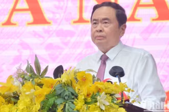 Ủy viên Bộ Chính trị, Phó Chủ tịch Thường trực Quốc hội Trần Thanh Mẫn phát biểu chỉ đạo.