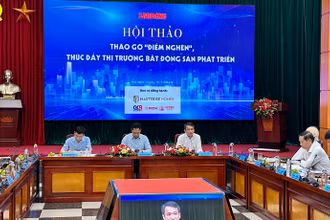 Quang cảnh Hội thảo tháo gỡ "điểm nghẽn", thúc đẩy thị trường bất động sản phát triển.