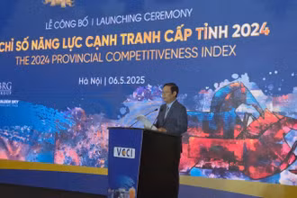 Chủ tịch VCCI Phạm Tấn Công phát biểu tại buổi lễ.