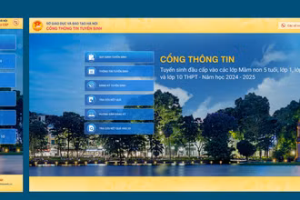 Giao diện Cổng thông tin tuyển sinh của Hà Nội.