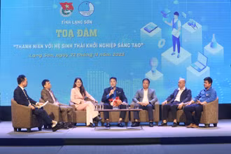 Tọa đàm “Thanh niên với hệ sinh thái khởi nghiệp sáng tạo”.
