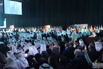 Khai mạc Hội nghị thượng đỉnh Chính phủ thế giới 2025 tại Dubai. (Ảnh: NGUYỄN HOÀNG)