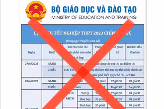 Mạo danh Bộ Giáo dục và Đào tạo công bố lịch thi chi tiết