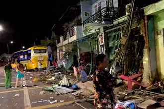 Hiện trường vụ tai nạn.