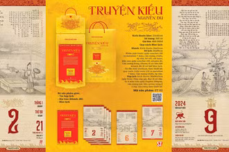 Bộ lịch "Truyện Kiều" được thực hiện công phu với phần chữ Nôm và đặc biệt là tranh minh họa tương ứng với nội dung được vẽ vô cùng công phu, chi tiết, tạo nên một ấn phẩm giàu tính nghệ thuật, rất có giá trị với văn hóa Việt.