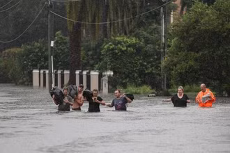 Thành phố Sydney của Australia hứng chịu trận lũ lụt kinh hoàng hồi cuối tháng 3/2022. (Ảnh: Reuters)