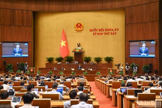 Quang cảnh phiên chất vấn tại Kỳ họp thứ 7, Quốc hội khóa XV, ngày 4/6/2024. (Ảnh: LINH NGUYÊN)