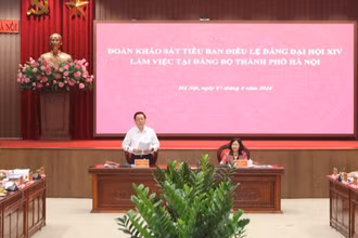 Quang cảnh buổi làm việc chiều 7/8.