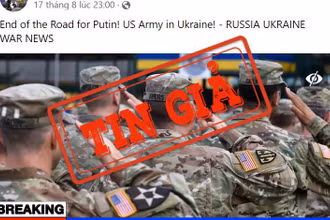 Một tài khoản Facebook đăng tải video thông tin sai sự thật rằng quân đội Mỹ đang hiện diện ở Ukraine. (Ảnh chụp màn hình)
