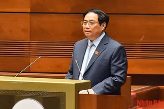 Thủ tướng Chính phủ Phạm Minh Chính phát biểu tại phiên họp. Ảnh: THỦY NGUYÊN