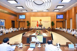 Quang cảnh một phiên họp của Ủy ban Thường vụ Quốc hội. (Ảnh: DUY LINH)