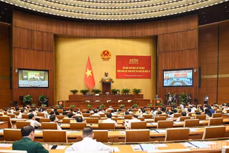 Quang cảnh Hội nghị toàn quốc lần thứ nhất triển khai luật, nghị quyết của Quốc hội khóa XV. (Ảnh: DUY LINH)
