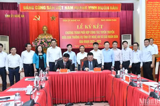Quang cảnh Lễ ký kết. 