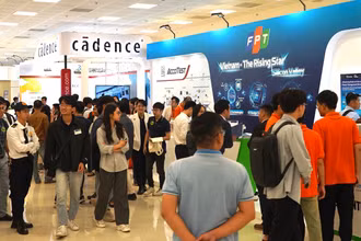 Gian hàng của Tập đoàn FPT tại triển lãm SEMIExpo Vietnam 2024.