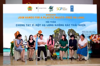 Quang cảnh Hội thảo “Chung tay vì một Hạ Long không rác thải nhựa”. (Ảnh: UNDP Việt Nam)