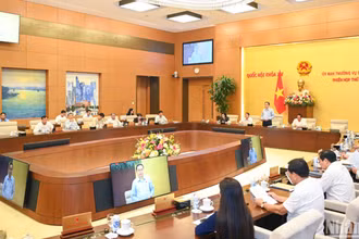 Phiên họp thứ 36 của Ủy ban Thường vụ Quốc hội. (Ảnh: DUY LINH)