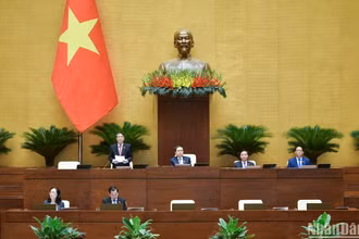 Quang cảnh ngày làm việc thứ 6, Kỳ họp thứ 7, Quốc hội khóa XV (Ảnh: DUY LINH)