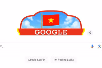 Google thay ảnh đại diện chào mừng Quốc khánh Việt Nam. (Ảnh chụp màn hình)