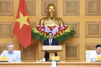 Thủ tướng Phạm Minh Chính chủ trì phiên họp. (Ảnh: TRẦN HẢI). 