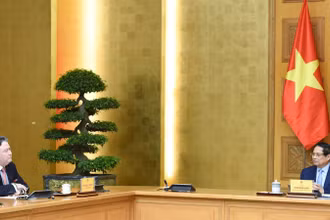 Thủ tướng Phạm Minh Chính tiếp Đại sứ Hoa Kỳ tại Việt Nam Marc E. Knapper (Ảnh: TRẦN HẢI).