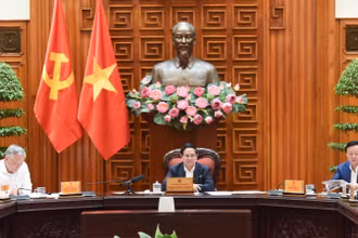 Thủ tướng Phạm Minh Chính chủ trì cuộc họp của Thường trực Chính phủ. (Ảnh: TRẦN HẢI)