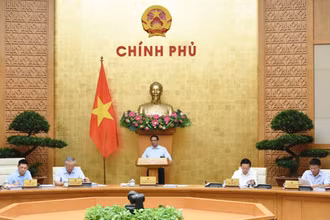 Thủ tướng Phạm Minh Chính chủ trì Phiên họp Chính phủ chuyên đề về xây dựng pháp luật tháng 9/2024 (Ảnh: Trần Hải). 