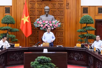 Thủ tướng Phạm Minh Chính chủ trì cuộc họp của Thường trực Chính phủ. (Ảnh: Trần Hải).