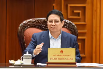 Thủ tướng Phạm Minh Chính phát biểu ý kiến tại phiên họp lần thứ nhất Ban Chỉ đạo. (Ảnh: TRẦN HẢI)