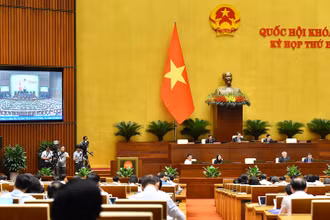 Quốc hội thảo luận về dự án Luật Tư pháp người chưa thành niên, sáng 21/6/2024. (Ảnh: THỦY NGUYÊN)