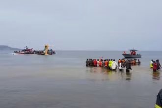 Hiện trường vụ rơi máy bay. (Ảnh: TBC)