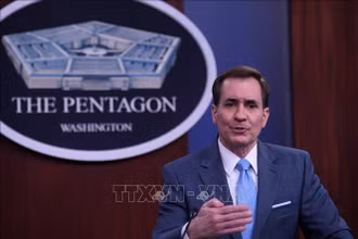 Phát ngôn viên Bộ Quốc phòng Mỹ John Kirby. (Ảnh: AFP/TTXVN)