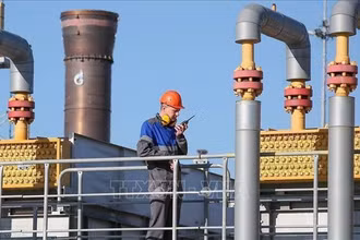 Trạm khí đốt Russkaya ở Krasnodar, miền nam Nga. Ảnh: TASS/TTXVN