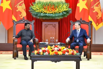 Tổng Bí thư Tô Lâm tiếp Tổng thống Sri Lanka Anura Kumara Dissanayaka. (Ảnh: ĐĂNG KHOA)