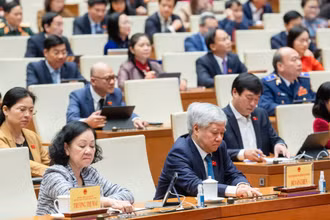 Quốc hội biểu quyết thông qua Luật Đất đai (sửa đổi). (Ảnh: DUY LINH) 