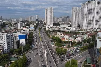 Sau khi được tổ chức lại giao thông, khu vực Ngã Tư Sở đã bớt ùn tắc hơn.