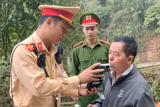 Lực lượng Cảnh sát giao thông-trật tự Công an huyện Bắc Yên tuần tra, làm nhiệm vụ trên các cung đường do đơn vị quản lý.