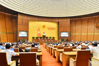 Phiên họp của Quốc hội chiều 25/10/2023. (Ảnh: THỦY NGUYÊN)
