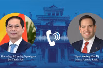 Phó Thủ tướng, Bộ trưởng Ngoại giao Bùi Thanh Sơn điện đàm với Ngoại trưởng Hoa Kỳ Marco Rubio. (Ảnh: Báo Thế giới & Việt Nam)