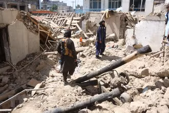 Hiện trường 1 vụ đánh bom ở Kabul, Afghanistan ngày 24/5/2022. (Ảnh minh họa: THX/TTXVN)