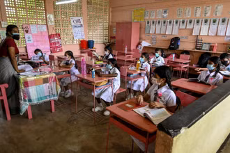 Một lớp học ở thủ đô Colombo, Sri Lanka. (Ảnh: AFP)
