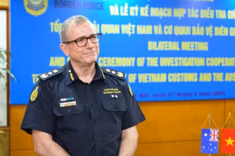 Ông Michael Outram, Cao ủy Cơ quan Bảo vệ biên giới Australia. (Ảnh: TRUNG HƯNG)