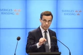 Lãnh đạo đảng Ôn hòa của Thụy Điển, ông Ulf Kristersson. Ảnh: AFP/TTXVN